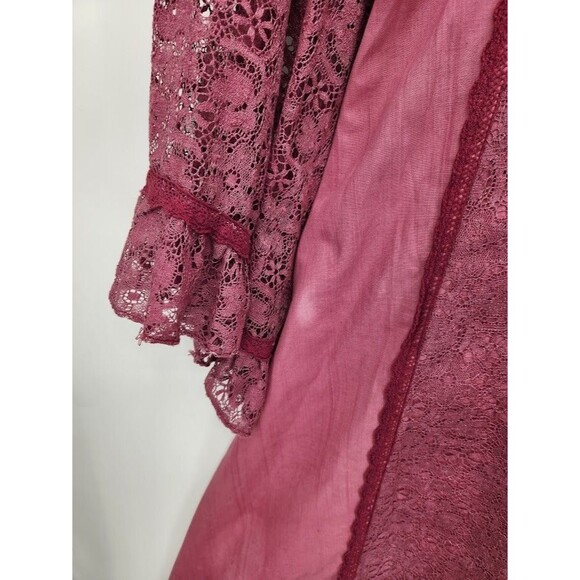 Vintage Gunne Sax Empire Waist Maxi Dress Lace Angel Sleeves Size 7 - Picture 4 of 7